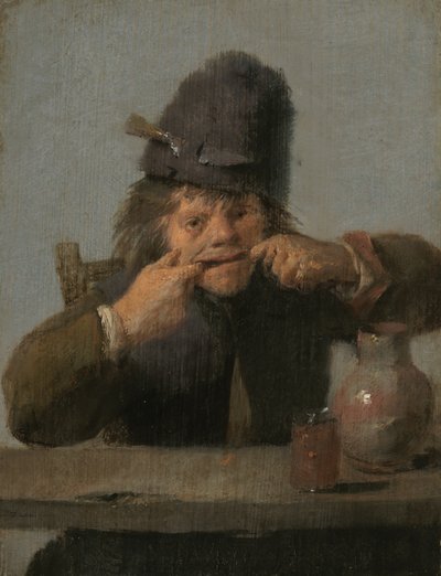 Jugendlicher, der eine Grimasse schneidet von Adriaen Brouwer